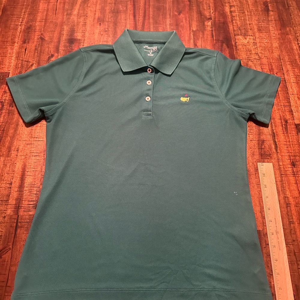 Masters Green Polo Shirt with Embroidered Logo